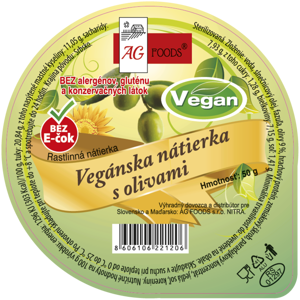 AG Foods Veganská pomazánka s olivami 50 g